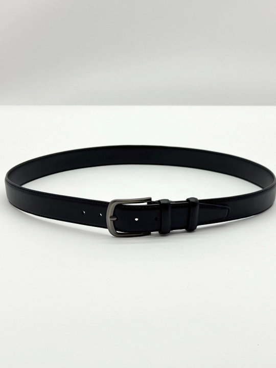 Eurobelt leather erkaklar klassik kamari, metall qisqich, eko-charm