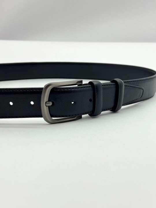 Eurobelt leather erkaklar klassik kamari, metall qisqich, eko-charm