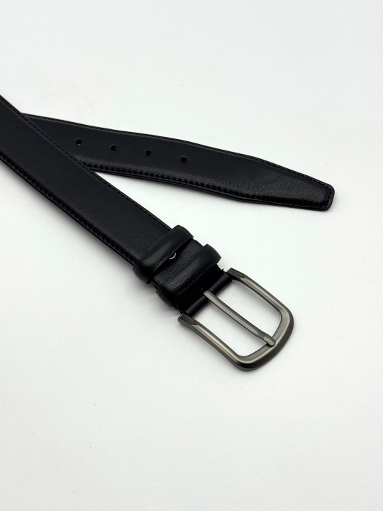 Eurobelt leather erkaklar klassik kamari, metall qisqich, eko-charm