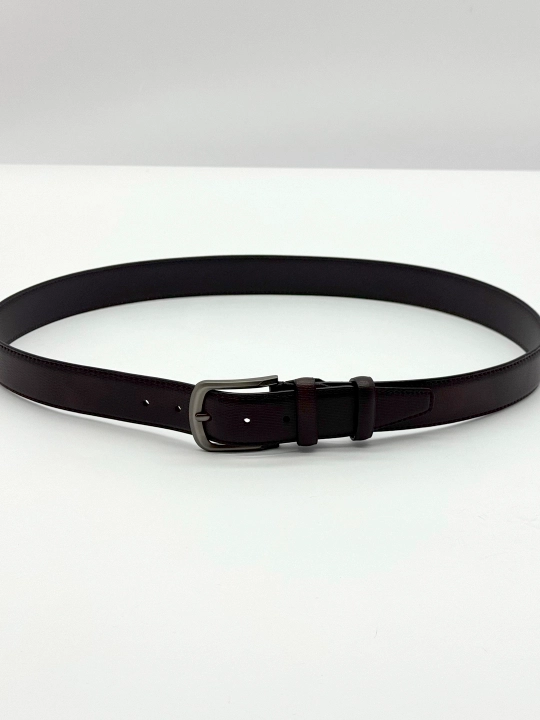 Eurobelt leather erkaklar klassik kamari, metall qisqich, eko-charm
