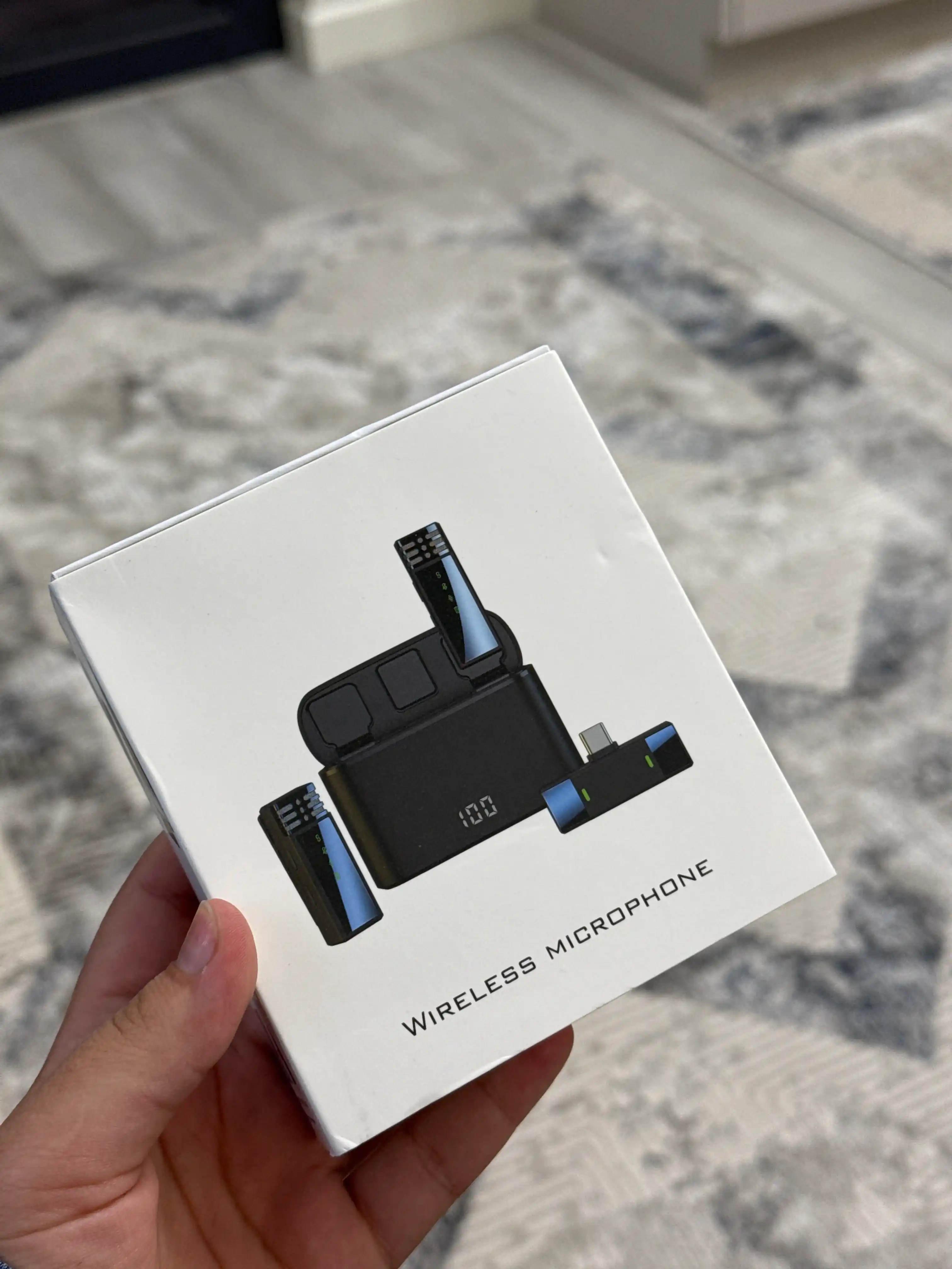 Simsiz mikrofon petlichka Android/iPhone uchun, Type-C, Lightning