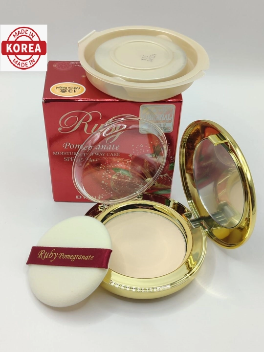 Пудра для лица с запаской Dnup Plus Ruby Pomegranate SPF45/PA++, №13,  №21, 2 слоя
