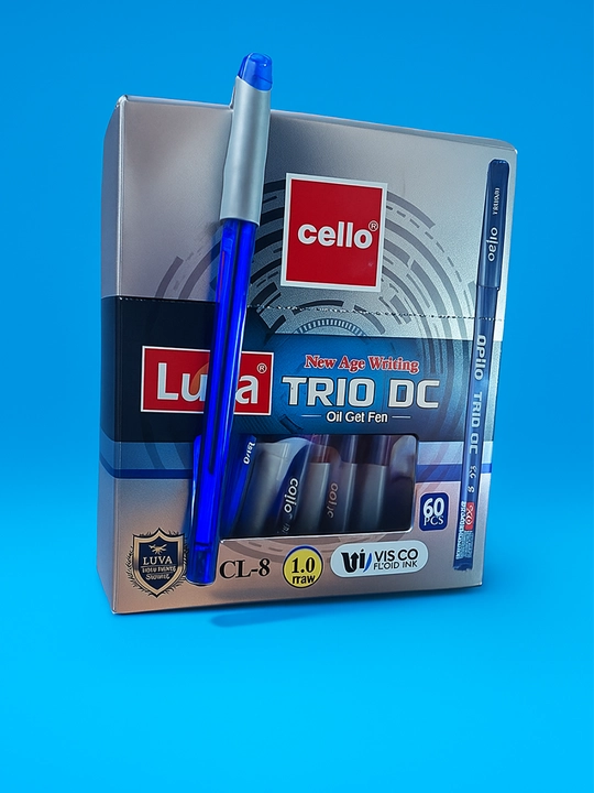 Sharikli qalam "Cello Trio DC", 1,0 mm, ko'k va binafsha siyoh