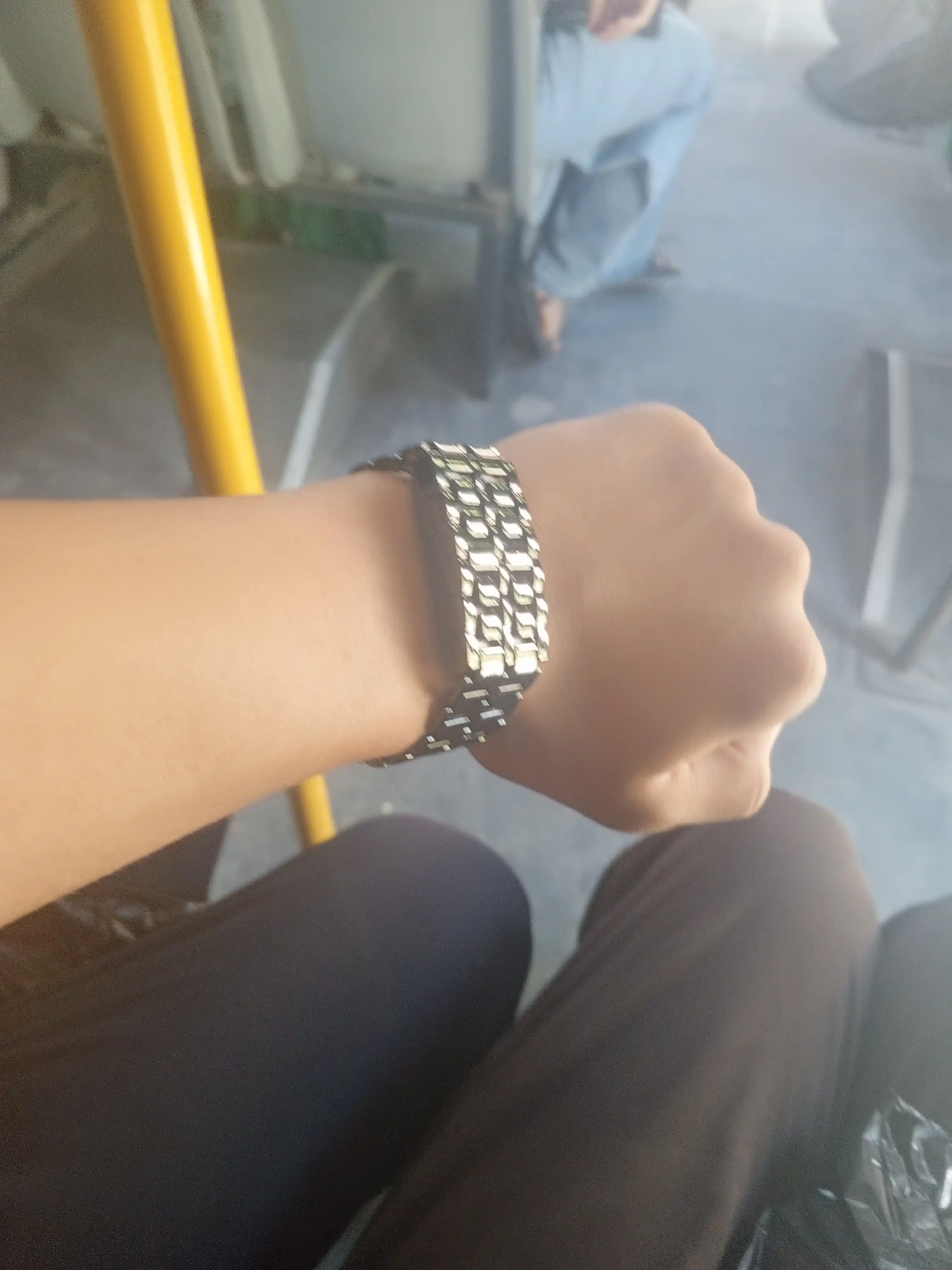 Erkaklar qo'l soat, metall, raqamli, LED soat