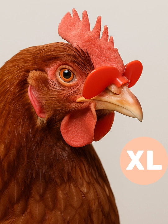 Очки от расклева, мягкие, 75 мм. XL Комплект 10 шт. Cиликоновые, для птиц, бройлеров, петухов