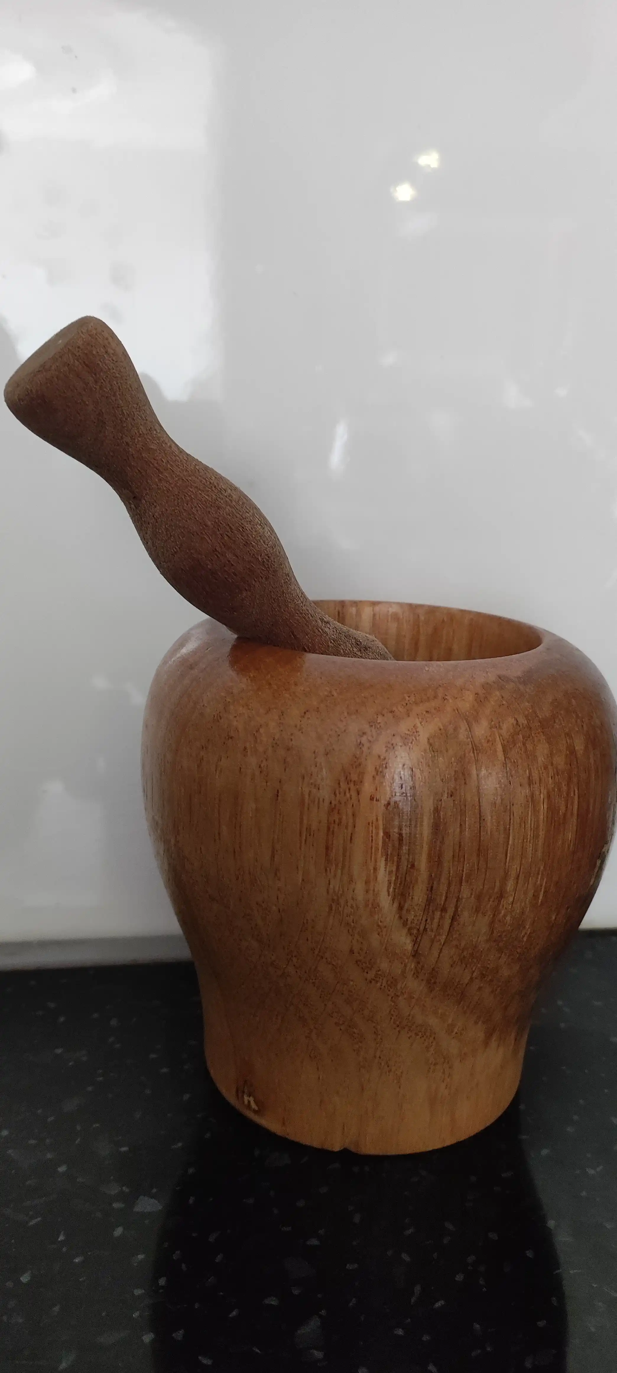 Ступка для специй из бамбука, деревянная для кухни