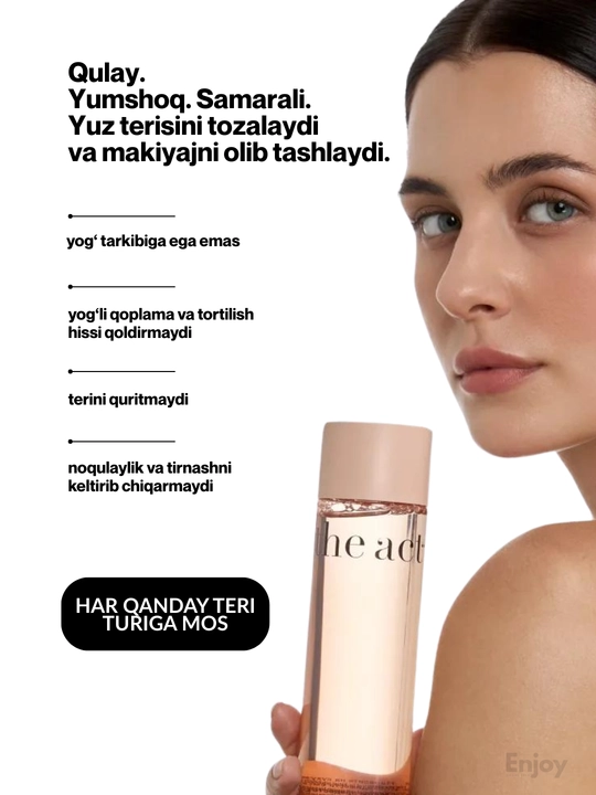 Miselyar suvi The Act, makiyajni olib tashlash uchun, bazaviy va muammoli teri uchun