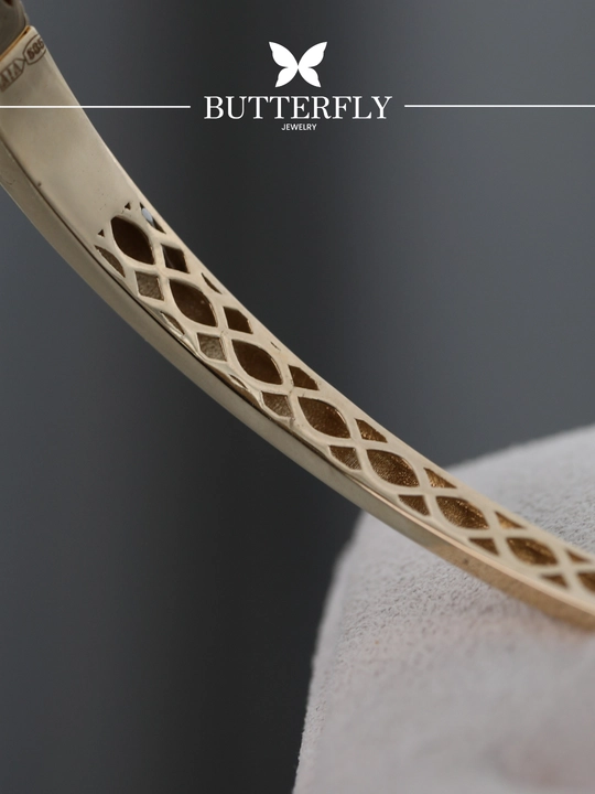 Ayollar va qizlar uchun oltin bilaguzuk,Model B63B,  9 gr, 585 probali,  BUTTERFLY