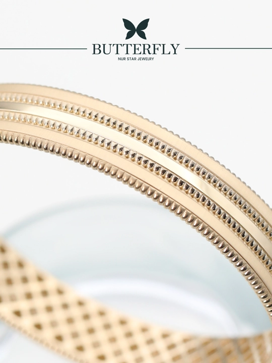 Ayollar va qizlar uchun oltin bilaguzuk,Model B67B,  16 gr, 585 probali,  BUTTERFLY