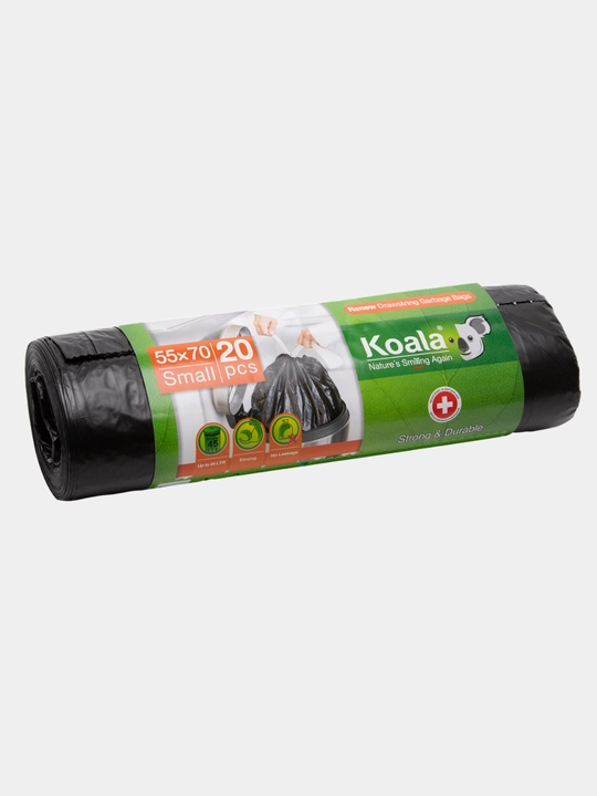 Koala bog‘ichli qora axlat paketlari, rulonda, turli o‘lchamlar, 10–40 dona