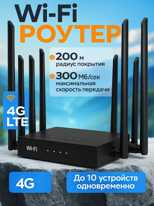 Wifi-Router, 4G, 5G, LTE, wi-fi router, router, 150 mbs dan 300 mbs gacha, sim kartali - 