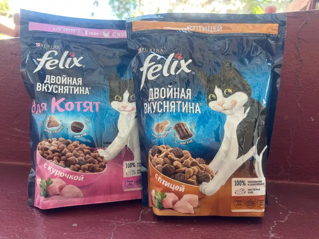 Felix Ikki barobar mazali mushuklar uchun nam ovqat, parranda go'shti bilan, 600 gr