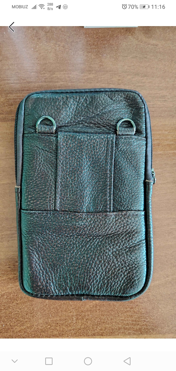 Erkaklar sumkasi, belbog‘li, kamarli, charm, telefon, hujjatlar uchun
