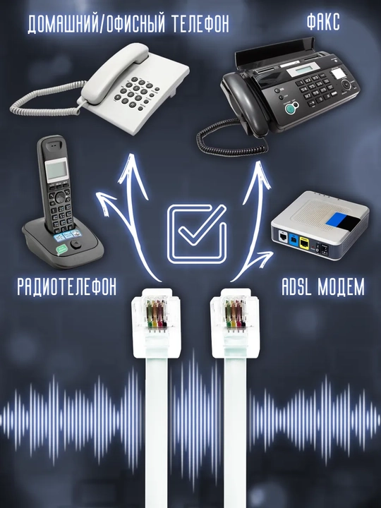 RJ-11 (6P4C) telefon kabeli