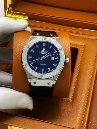 Мужские часы Hublot, премиум классический дизайн, силиконовый ремешок — BOSSWAT-45W045-УГОЛЬН
