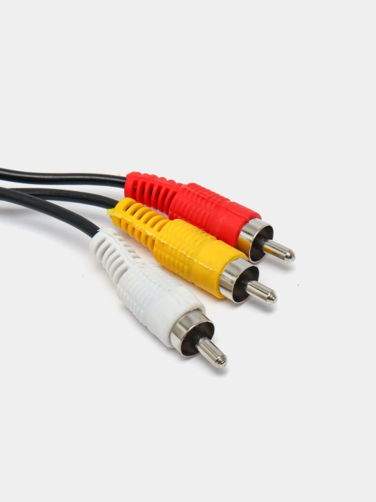 3 RCA ↔ 3 RCA kabel (tulpan), audio va video uchun, 1.5 / 3 / 5 / 10 metr