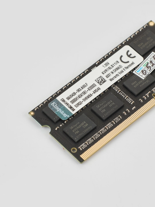 Operativ xotira SoDIMM Kingston DDR3, 4 GB, 8 GB, 1600 MHz, OEM noutbuk uchun