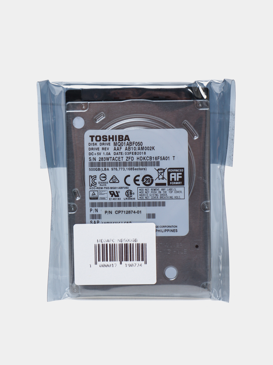 Жёсткий диск Toshiba SATA HDD 2.5 500 ГБ для ноутбука и пк