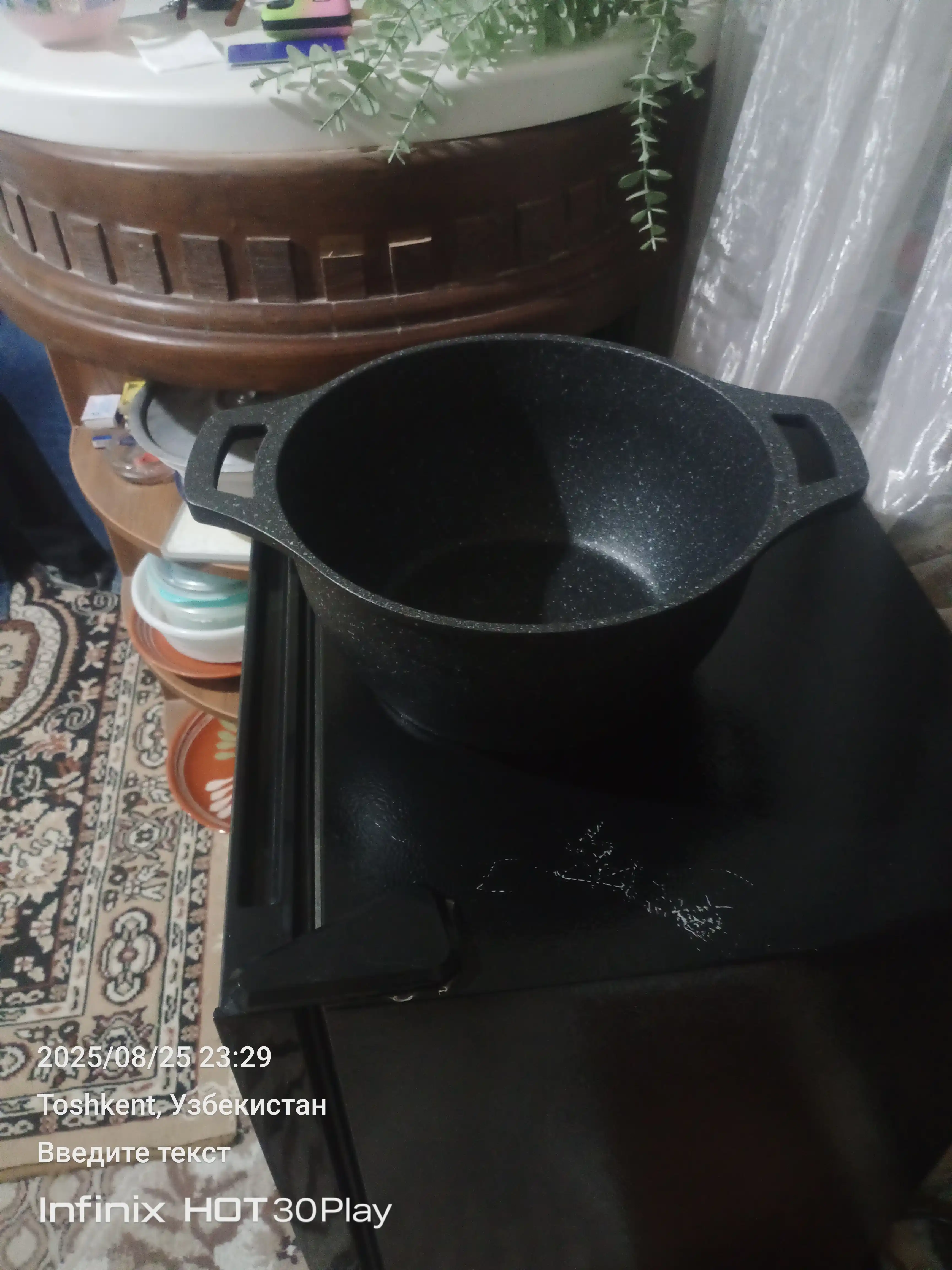 Казан антипригарный Vicalina с крышкой, кухонная посуда