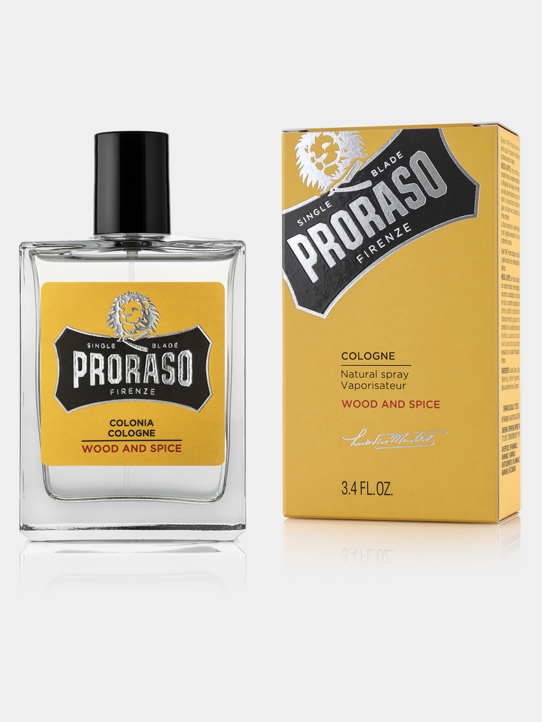 Одеколон PRORASO Wood and Spice, 100 мл - 