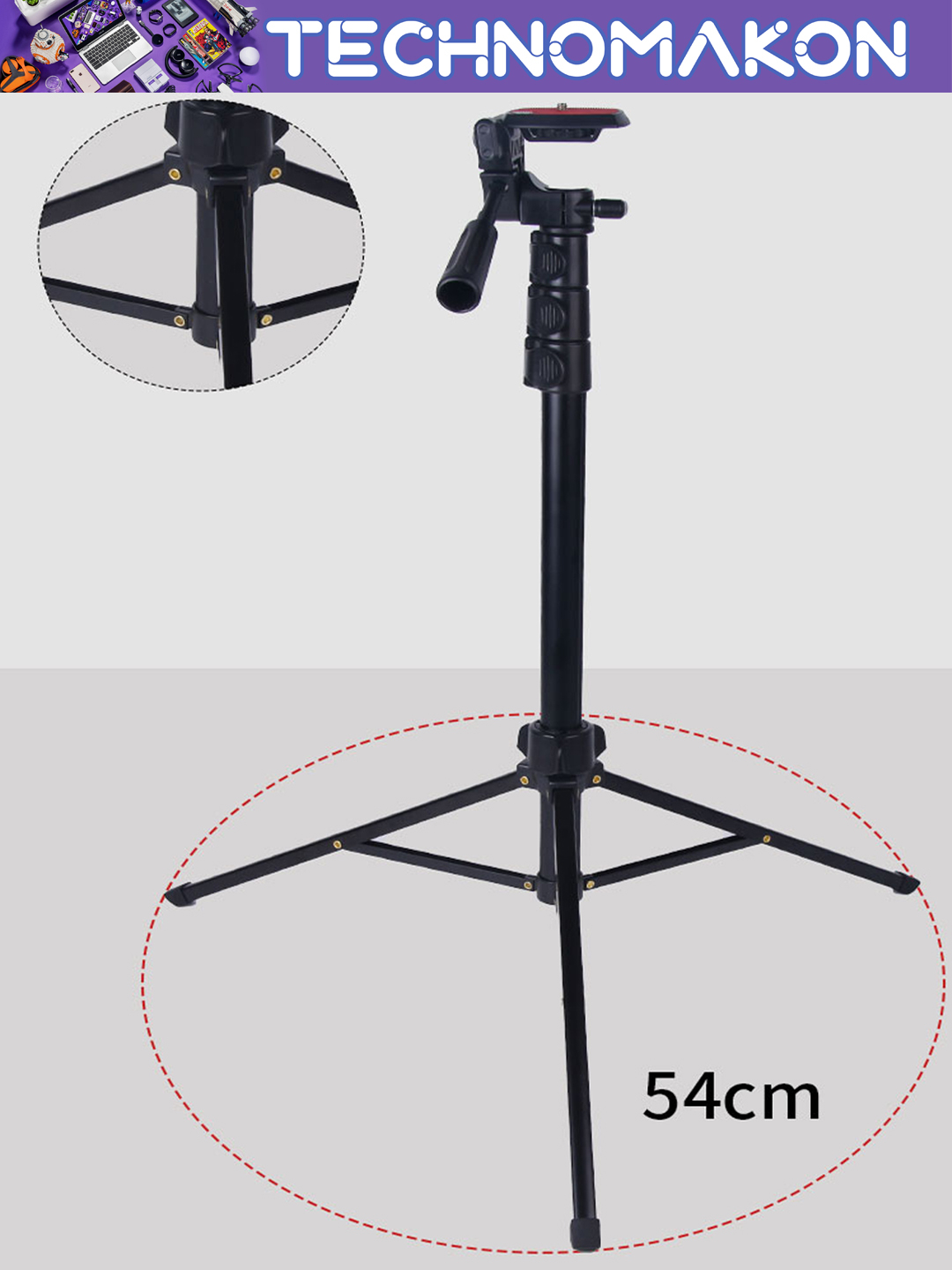 Pol uchun universal shtativ tripod Jmary KP-2206, telefon va kamera uchun, universal