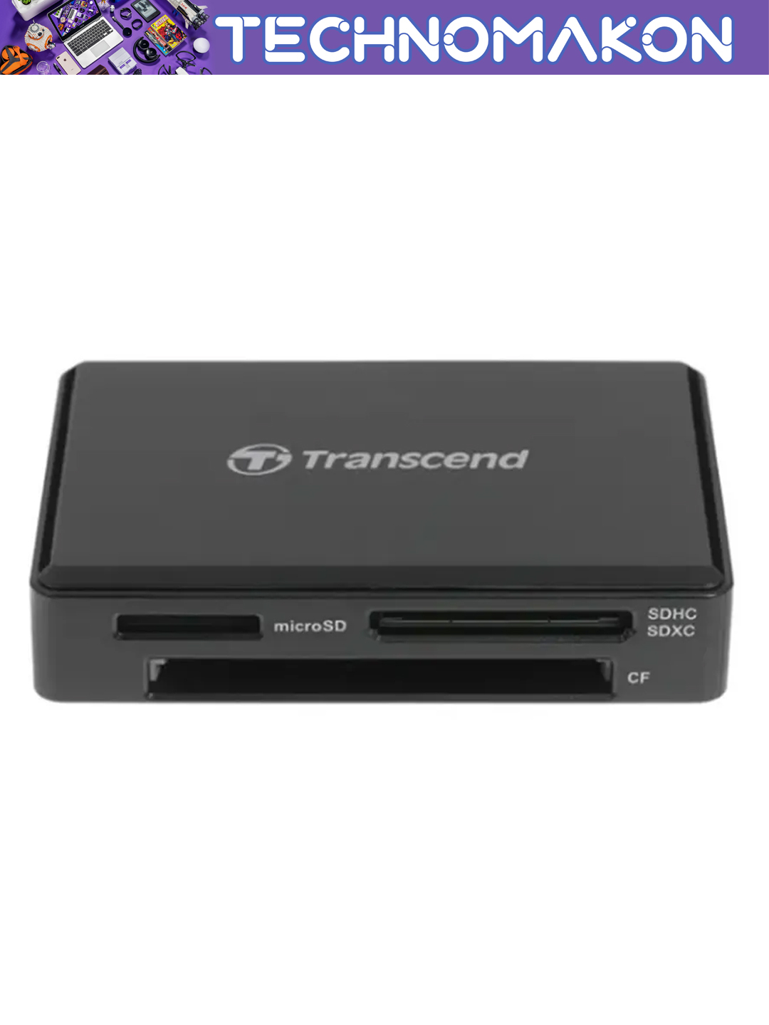 Картридер Transcend RDC8, переходник для флешек, адаптер карт памяти, usb/type-c