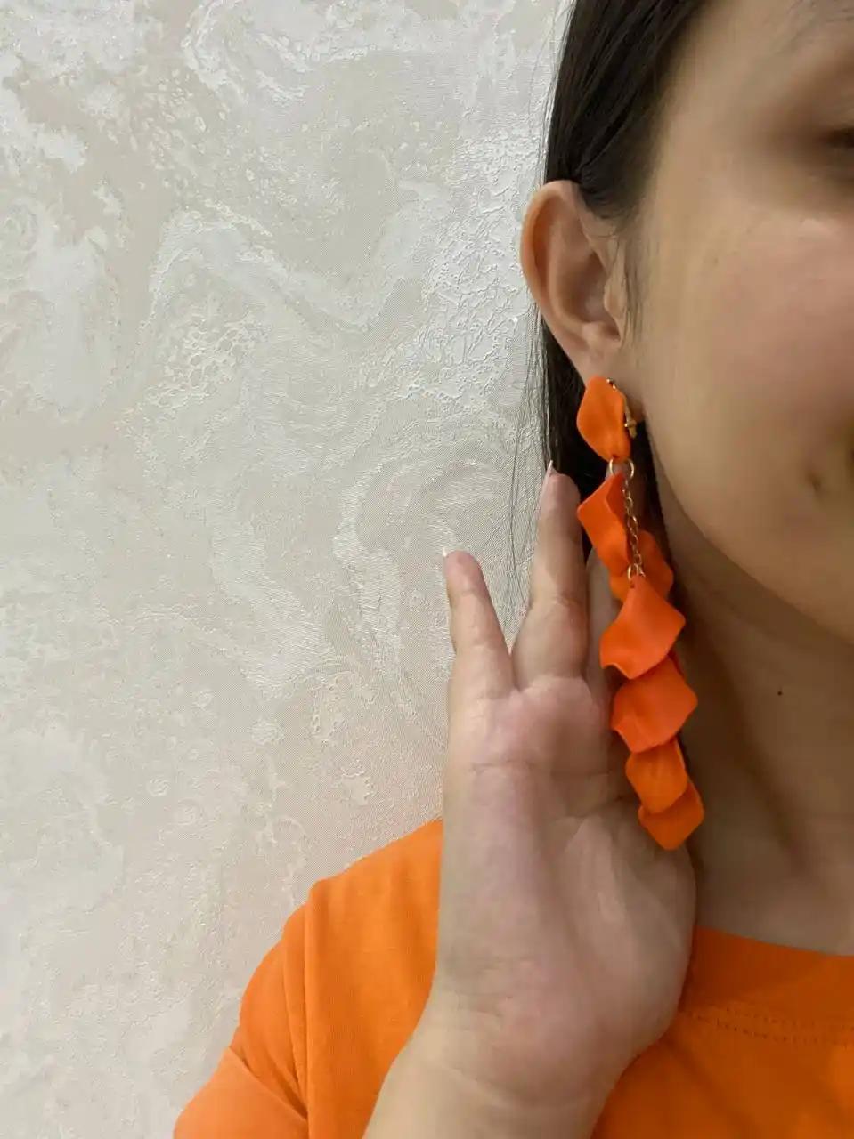Серьги Лепестки Розы – цветочные серьги, женские нежные украшения в романтическом стиле