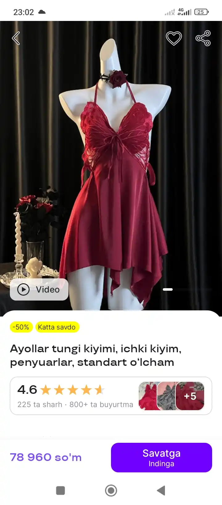 Ayollar tungi kiyimi, ichki kiyim, pijama, penyuar komplekt uy kiyimlari universal o‘lcham