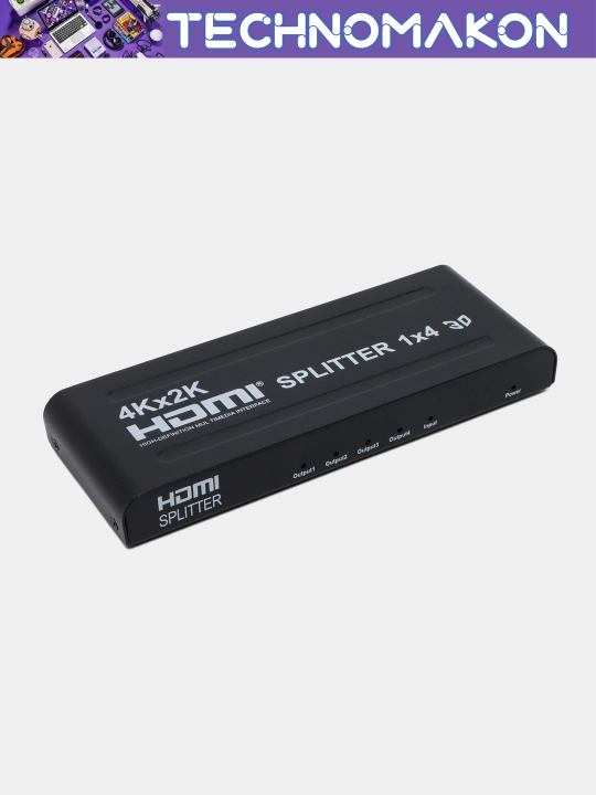 HDMI сплиттер 1x4, одно изображение разделитель на четыре 1080p, 2K, 4K