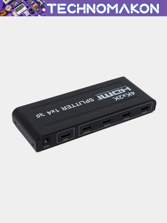 HDMI сплиттер 1x4, одно изображение разделитель на четыре 1080p, 2K, 4K