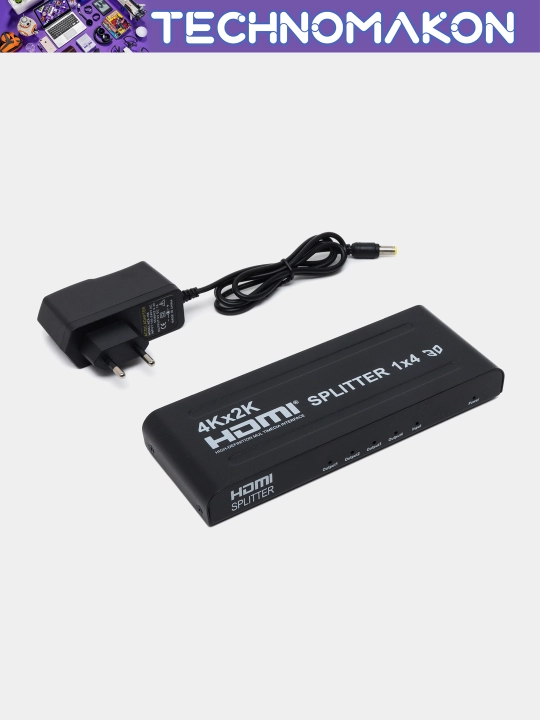 HDMI сплиттер 1x4, одно изображение разделитель на четыре 1080p, 2K, 4K