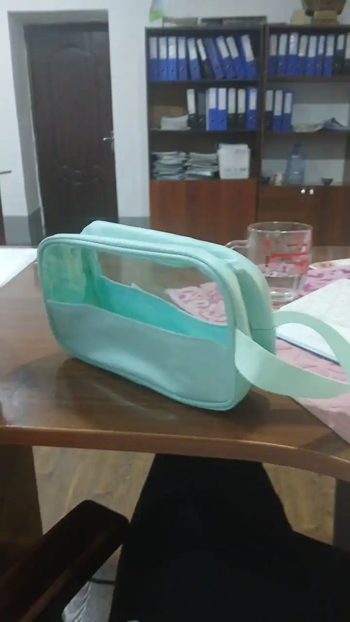 Ayollar uchun shaffof kosmetik sumka, yuqori quvvatli aksessuarlar uchun suv otkazmaydigan