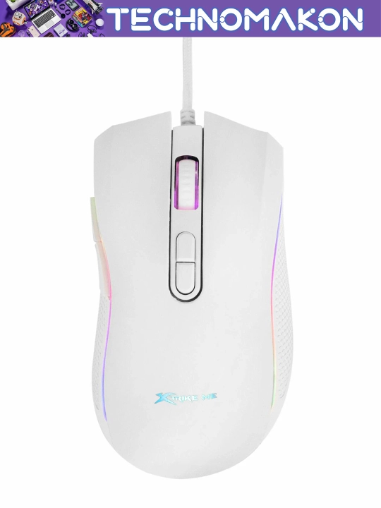 Компьютерная игровая мышь проводная Xrike GM-314 с RGB подсветкой, 7 кнопок, 7200 DPI, USB