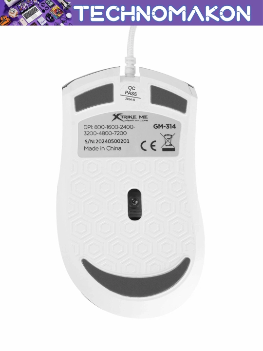 Компьютерная игровая мышь проводная Xrike GM-314 с RGB подсветкой, 7 кнопок, 7200 DPI, USB