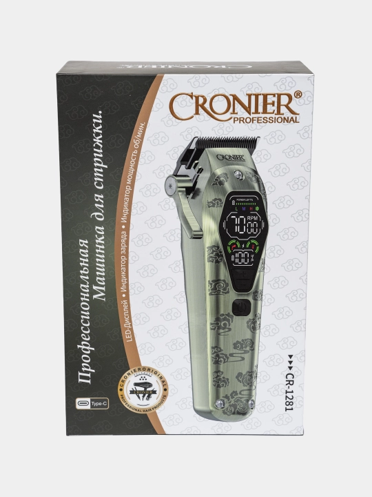 Cronier Professional машинка для стрижки волос и бороды профессиональная с мощным мотором