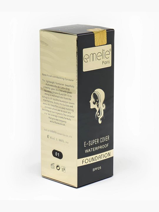 Emelie тональный крем для лица SPF 25, увлажняющий, матовый тон 01 и 02, 45 мл