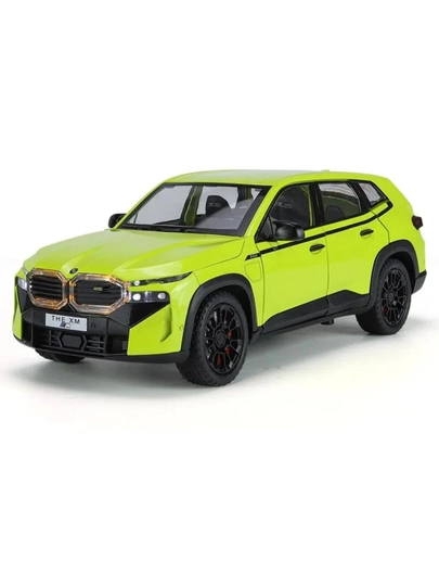 Машинка металлическая BMW XM, свет, звук, дым 1/24 — KIDZTOY-ZT1BMW-ЖЕЛТ