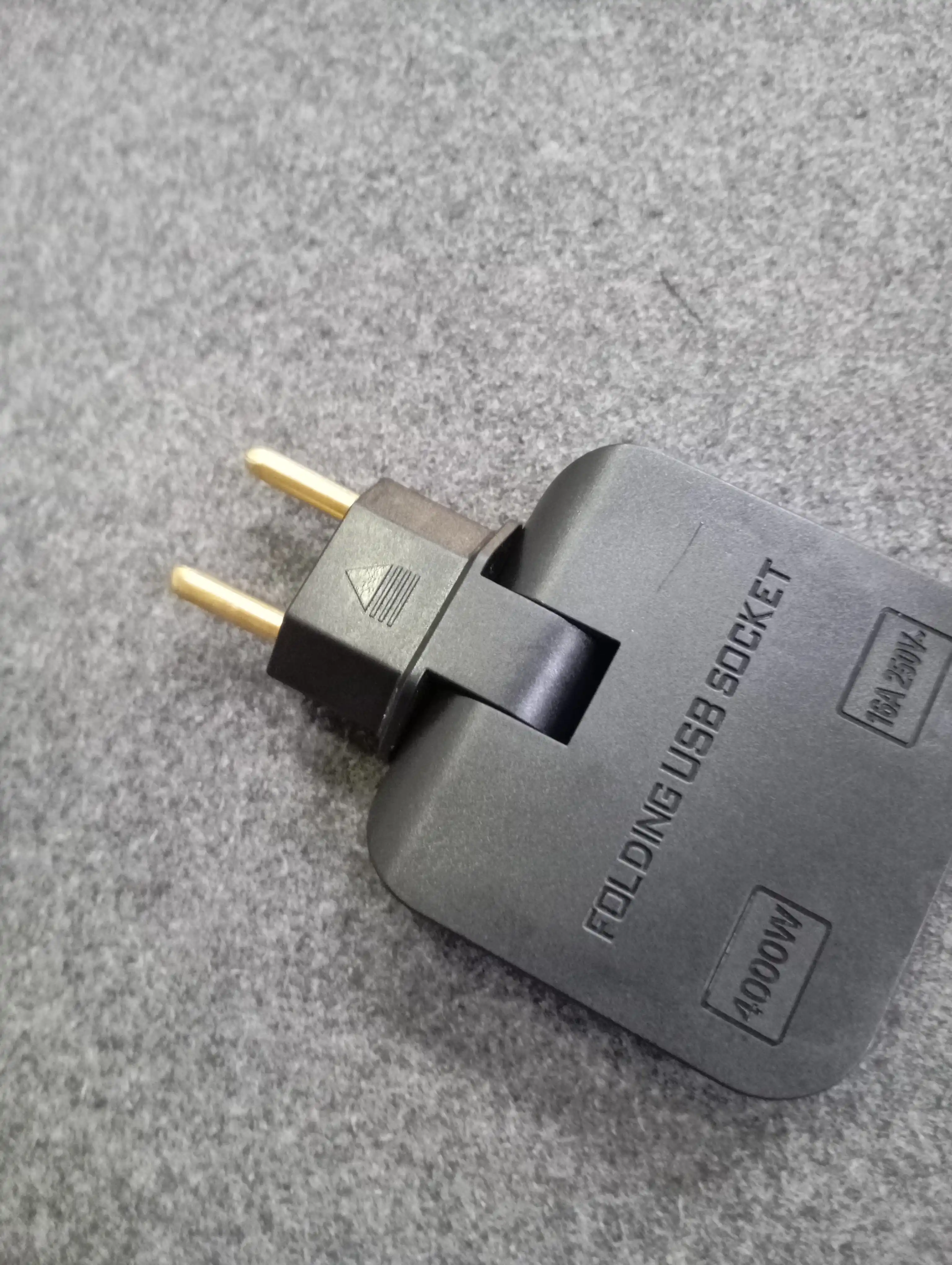 Тройник для розетки плоский, с USB поворотный сетевой фильтр на 180 градусов, адаптер