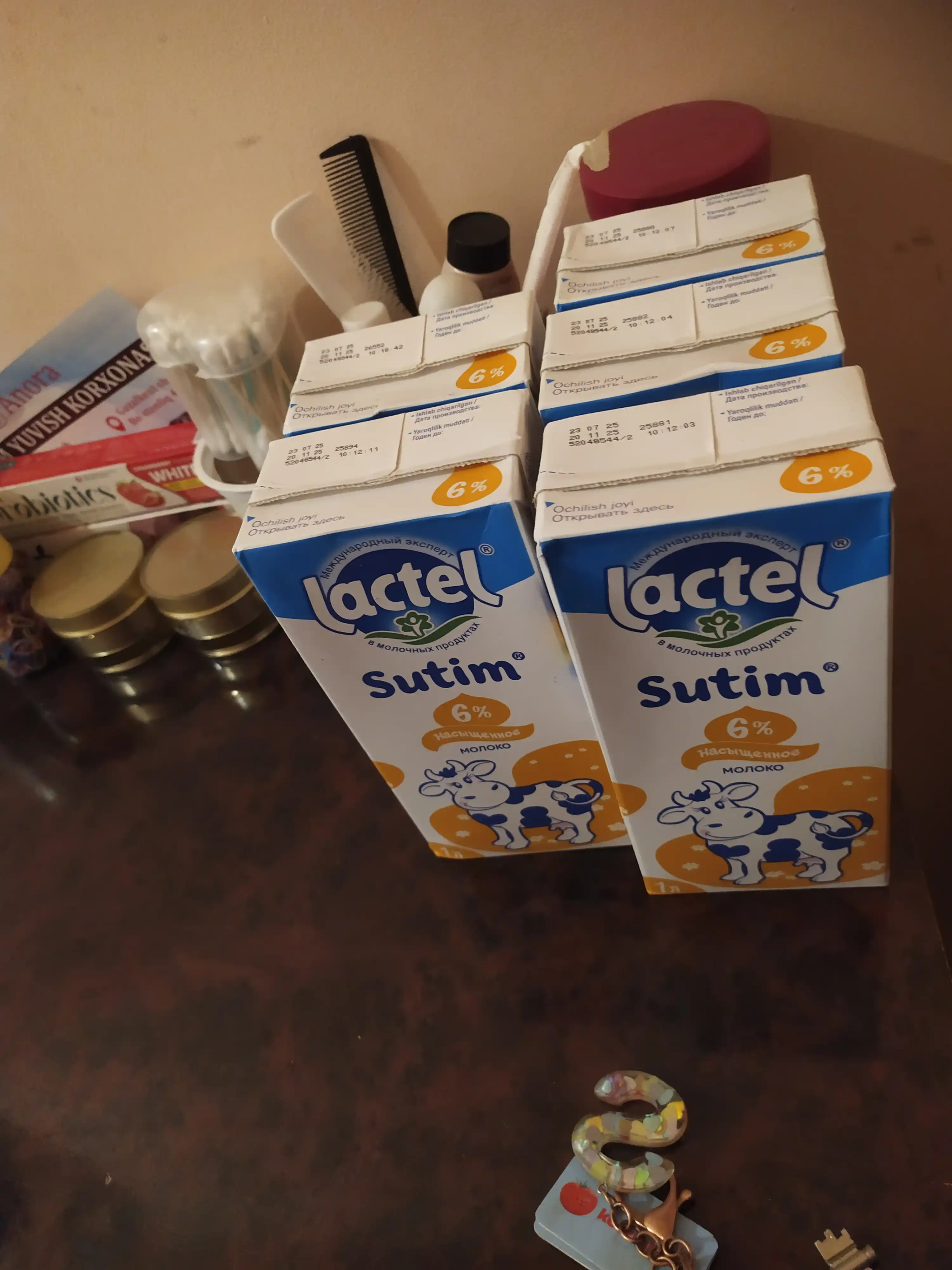 Sut LACTEL SUTIM 6%, ultrapasterizatsiyalangan, 1 litr