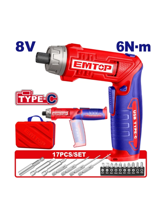 Akkumulyatorli otvyortka EMTOP ECSR0803 - 