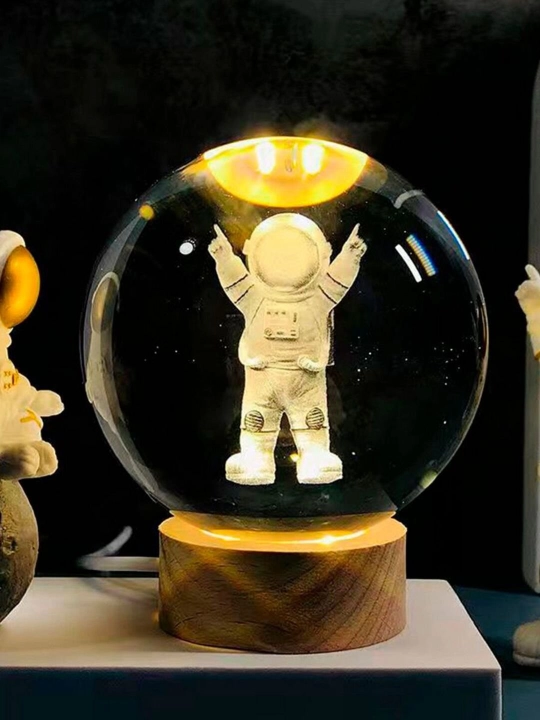 Хрустальный шар ночник 3D, антистресс, настольный светильник, лампа LED, для детей, 6 см