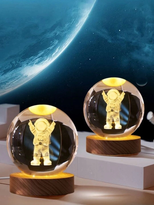 Хрустальный шар ночник 3D, антистресс, настольный светильник, лампа LED, для детей, 6 см