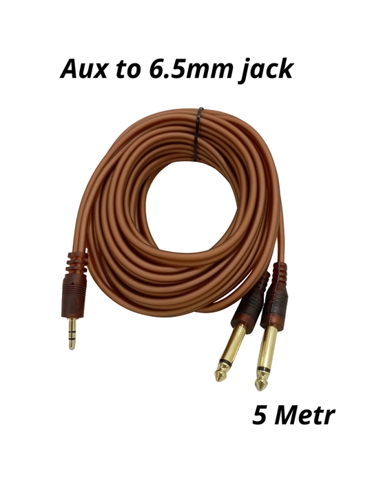 Кабель, 3,5 мм, AUX, 6,35 мм, Jack, длина 1,5 м, 3 м, 5 м, для музыкальных инструментов и микшеров - 