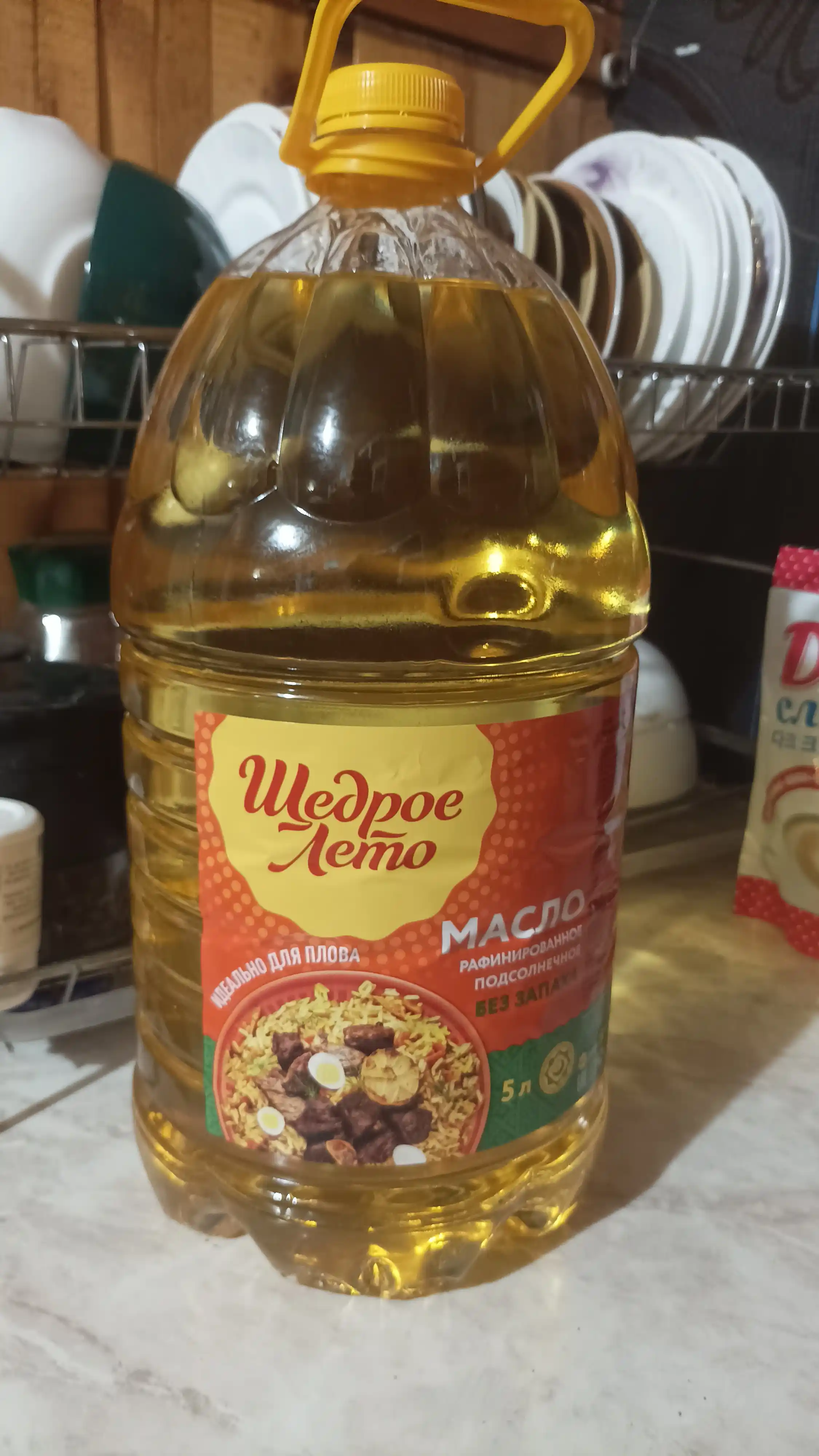 Подсолнечное масло Щедрое лето, рафинированное, 5 л