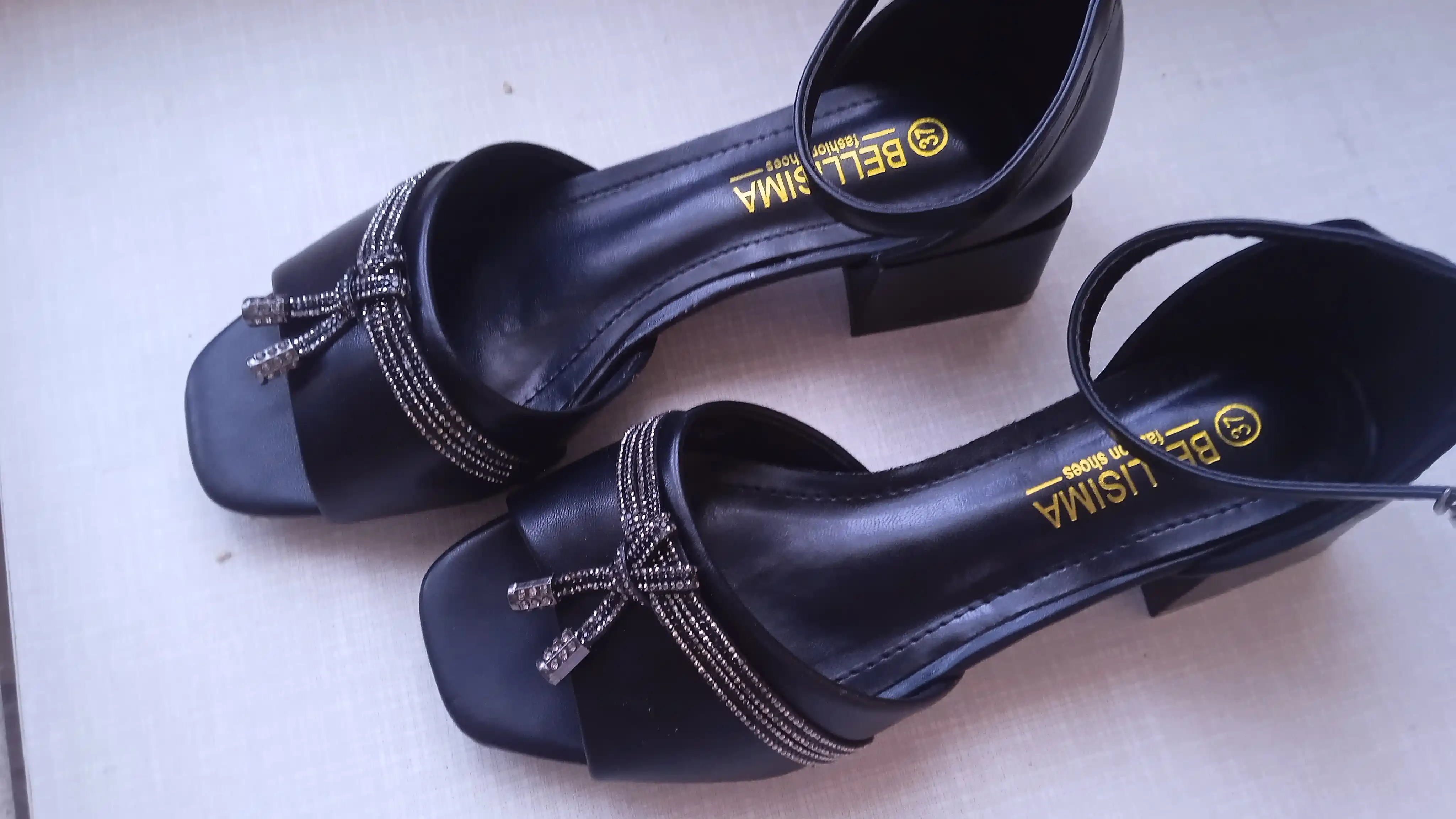 BELLISIMA 961-10PU sun’iy charmli ayollar bosonojkasi, 5 sm poshna, 2 rang, 36–40