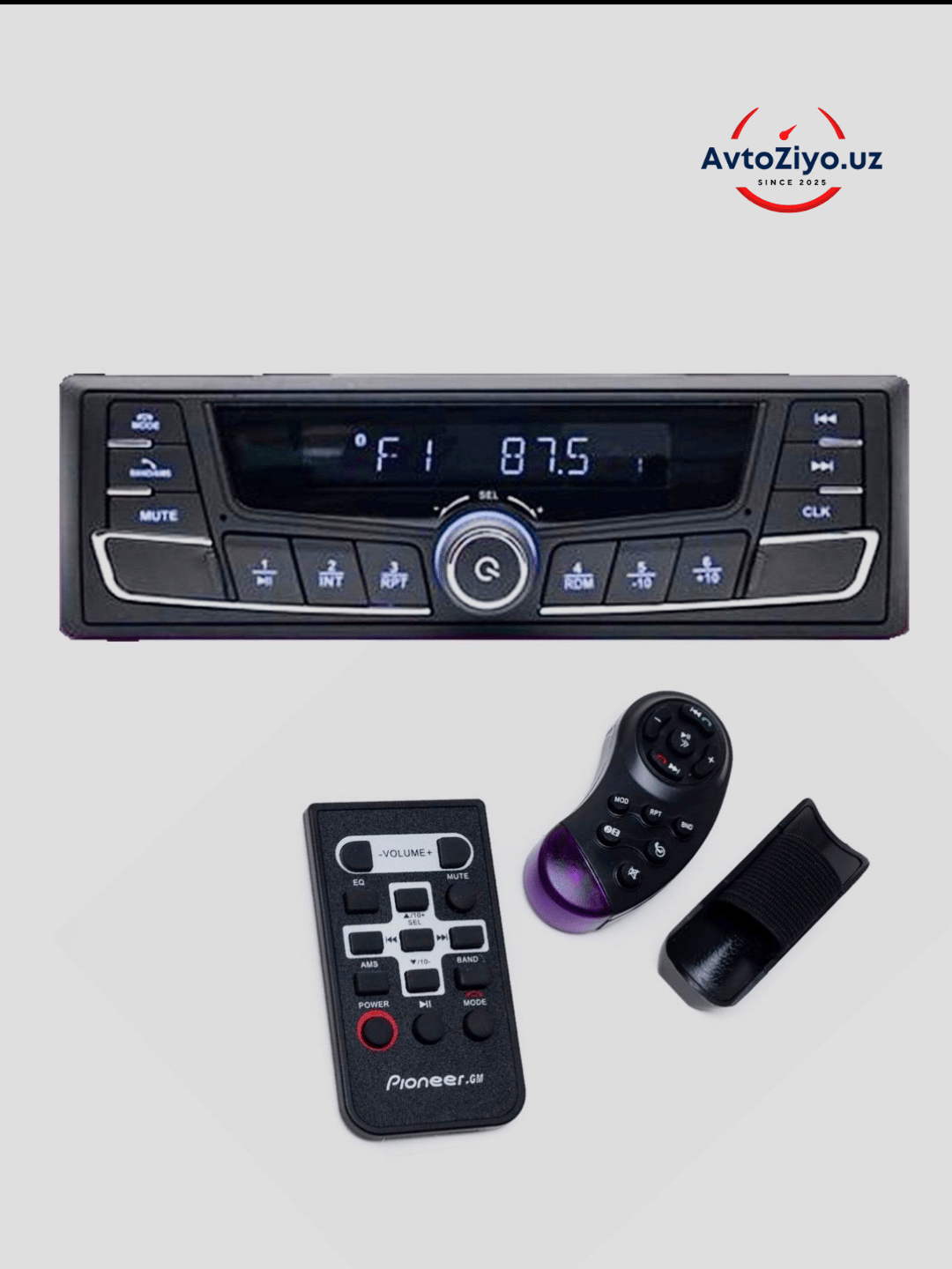 Автомобильная магнитола Pioneer Bluetooth, USB, AUX, FM-радио, с пультом 1DIN/2DIN