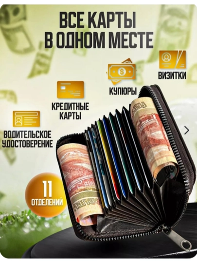 Женские и мужские кошельки, держатели карт и купюр с замками, визитницы, кошельки