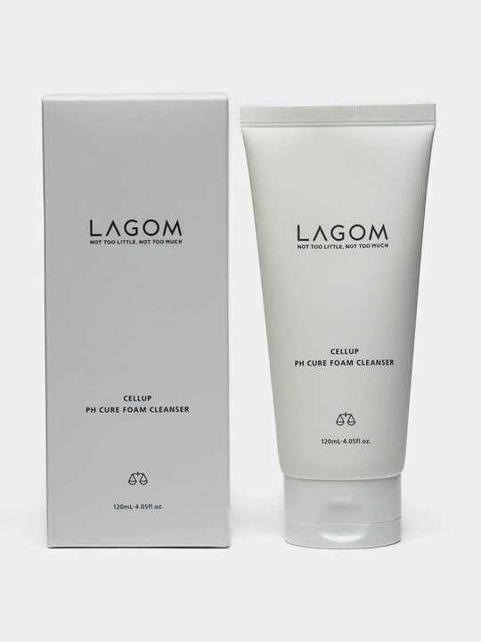 Normal, yog'li, ta'sirchan yuzlarga yuz yuvish ko'pigi, Lagom Cellup Ph Cure Foam