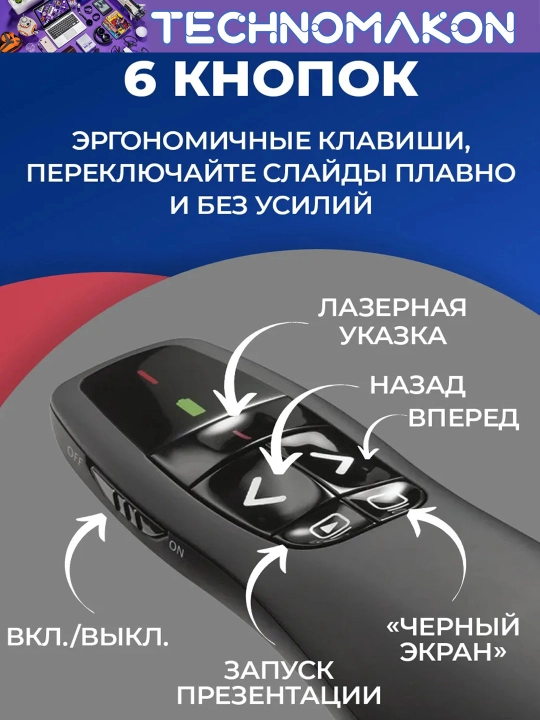 Lezer ko'rsatgich, prezentator Logi R400, prezenter