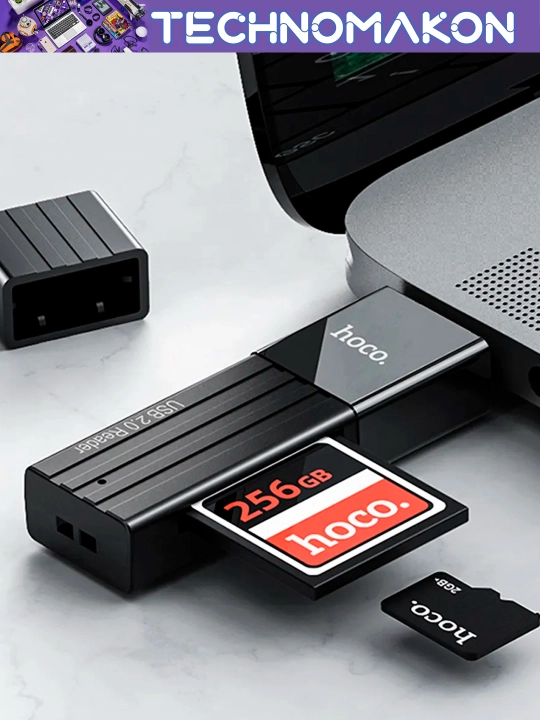 Hoco HB20 USB 3.0 kartrideri, SD va micro sd adapteri, keng muvofiqlik, karta o‘quvchi